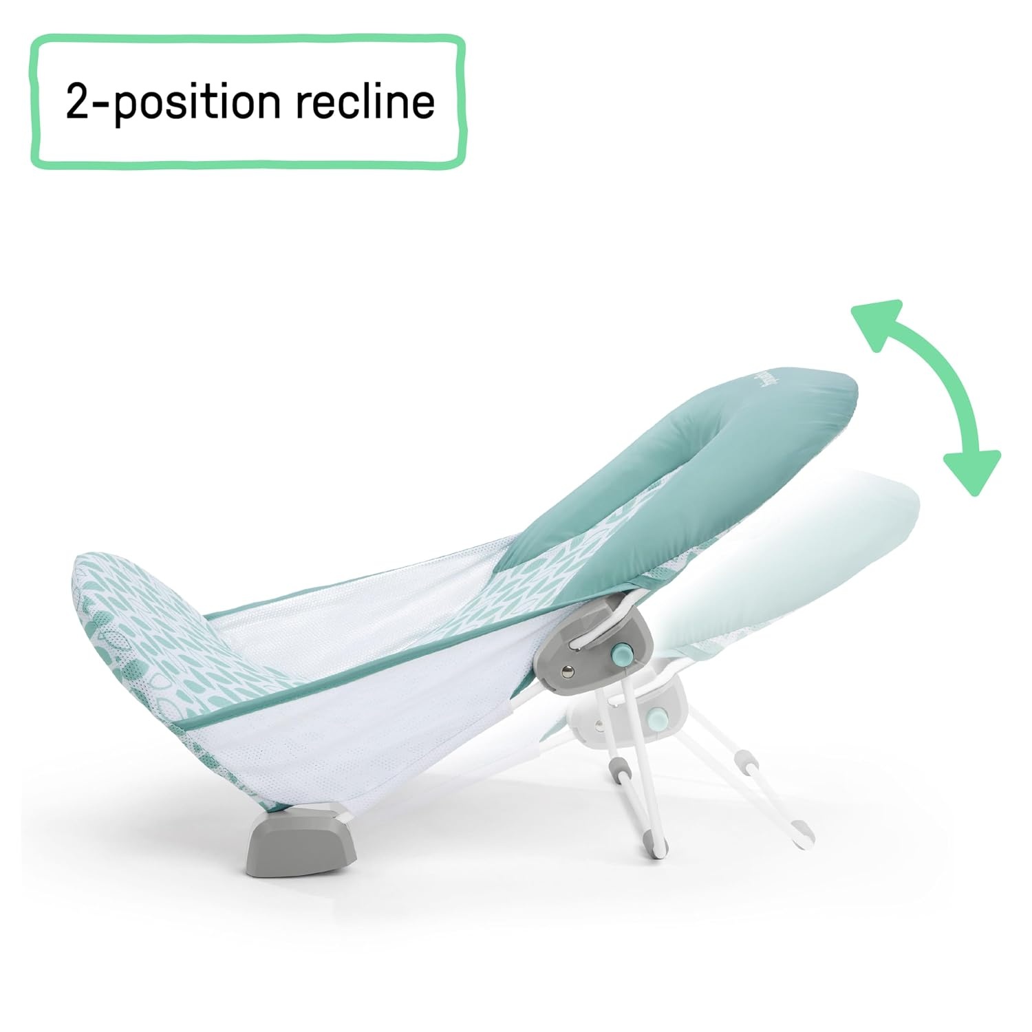 image:imageIngenuity Foldaway 2Position Baby Bath Seat Adjustable Support for Sink or Bathtub Ages 06 Months up to 20 Pounds MachineWashable SlingGreen