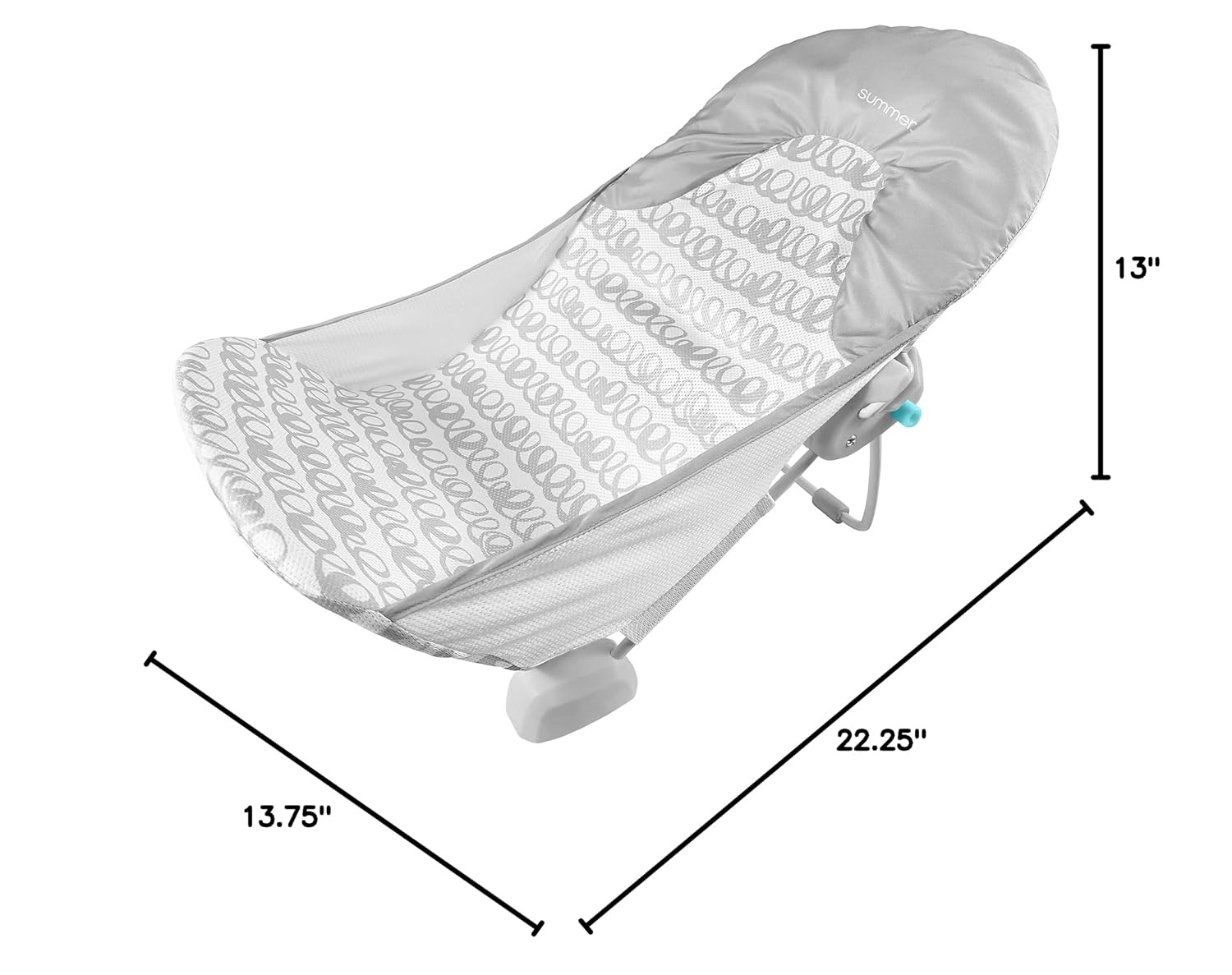 image:imageIngenuity Foldaway 2Position Baby Bath Seat Adjustable Support for Sink or Bathtub Ages 06 Months up to 20 Pounds MachineWashable SlingGris