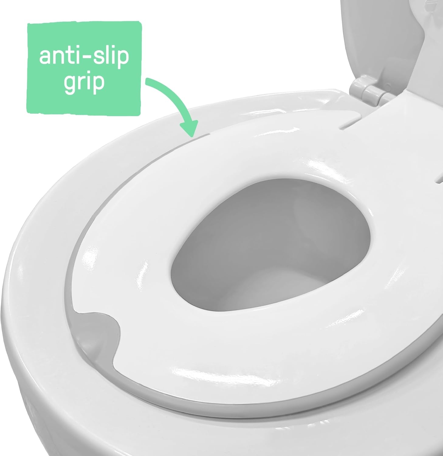 image:imageIngenuity Foldaway Travel Potty Training Seat with Storage Bag Folding amp Portable Toddler Potty Seat Easy OneHanded Open NonSlip GripFlip Sit Potty Seat 2 Pack