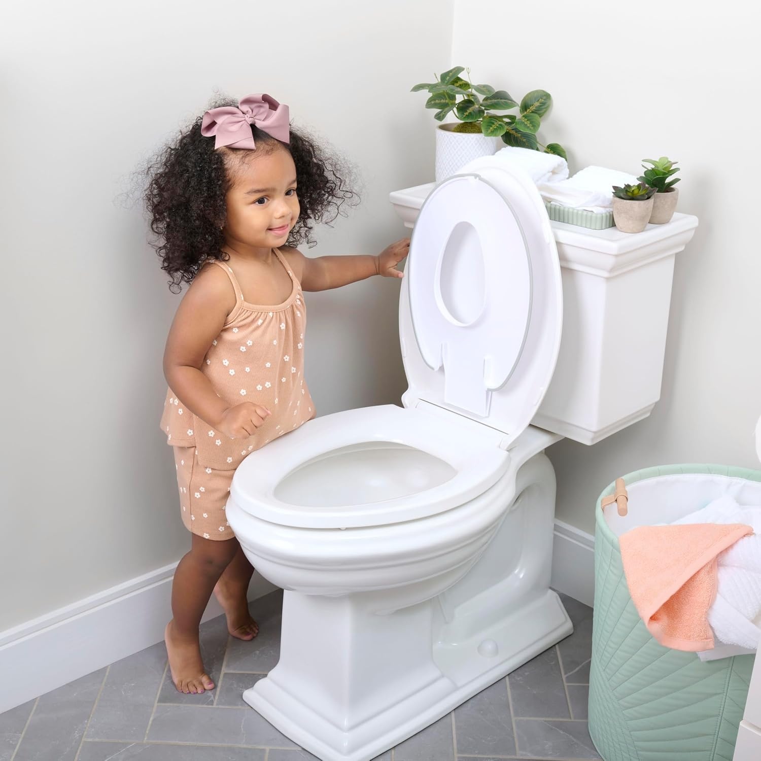 image:imageIngenuity Foldaway Travel Potty Training Seat with Storage Bag Folding amp Portable Toddler Potty Seat Easy OneHanded Open NonSlip GripFlip Sit Potty Seat Pack of 4