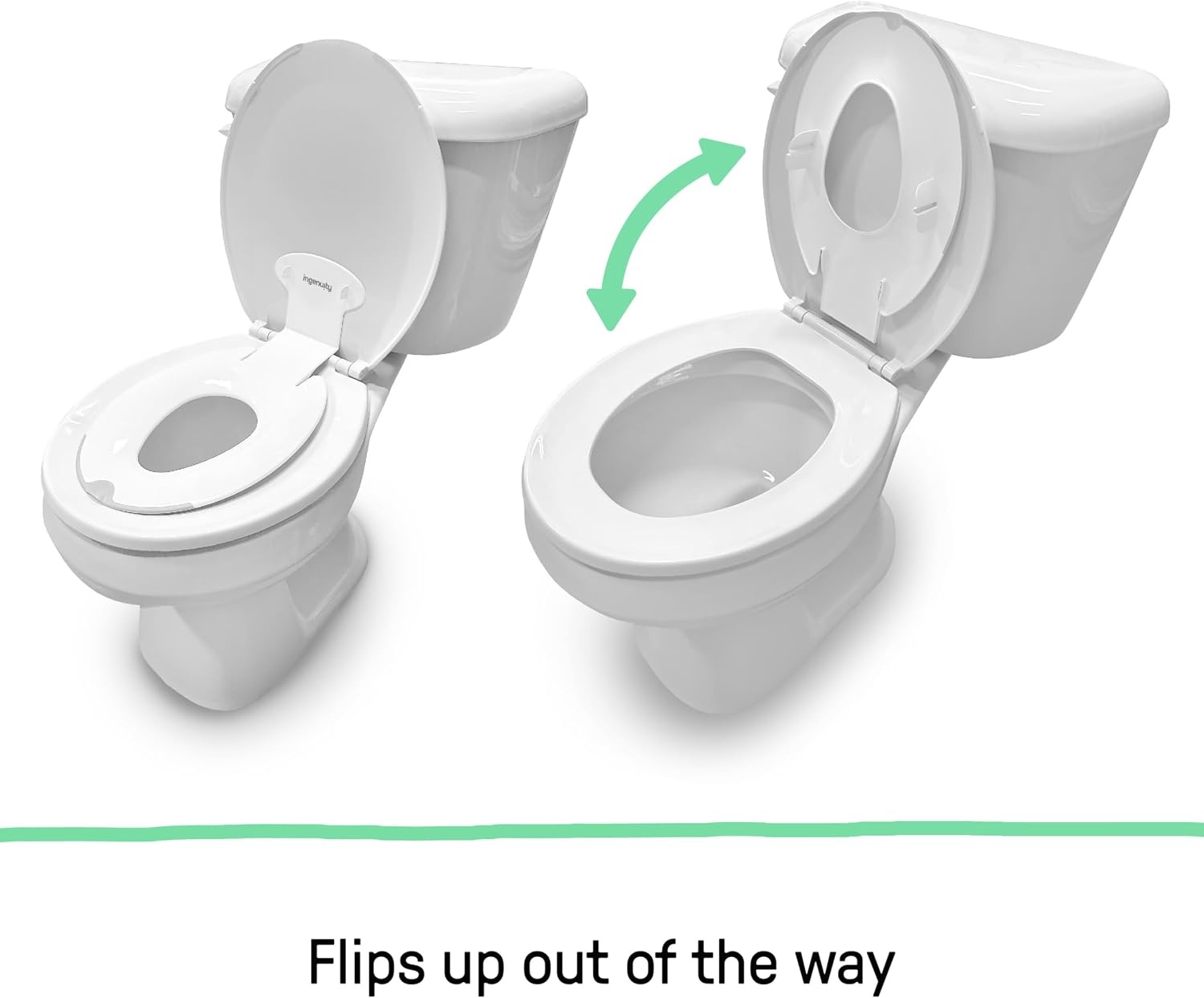image:imageIngenuity Foldaway Travel Potty Training Seat with Storage Bag Folding amp Portable Toddler Potty Seat Easy OneHanded Open NonSlip GripFlip Sit Potty Seat