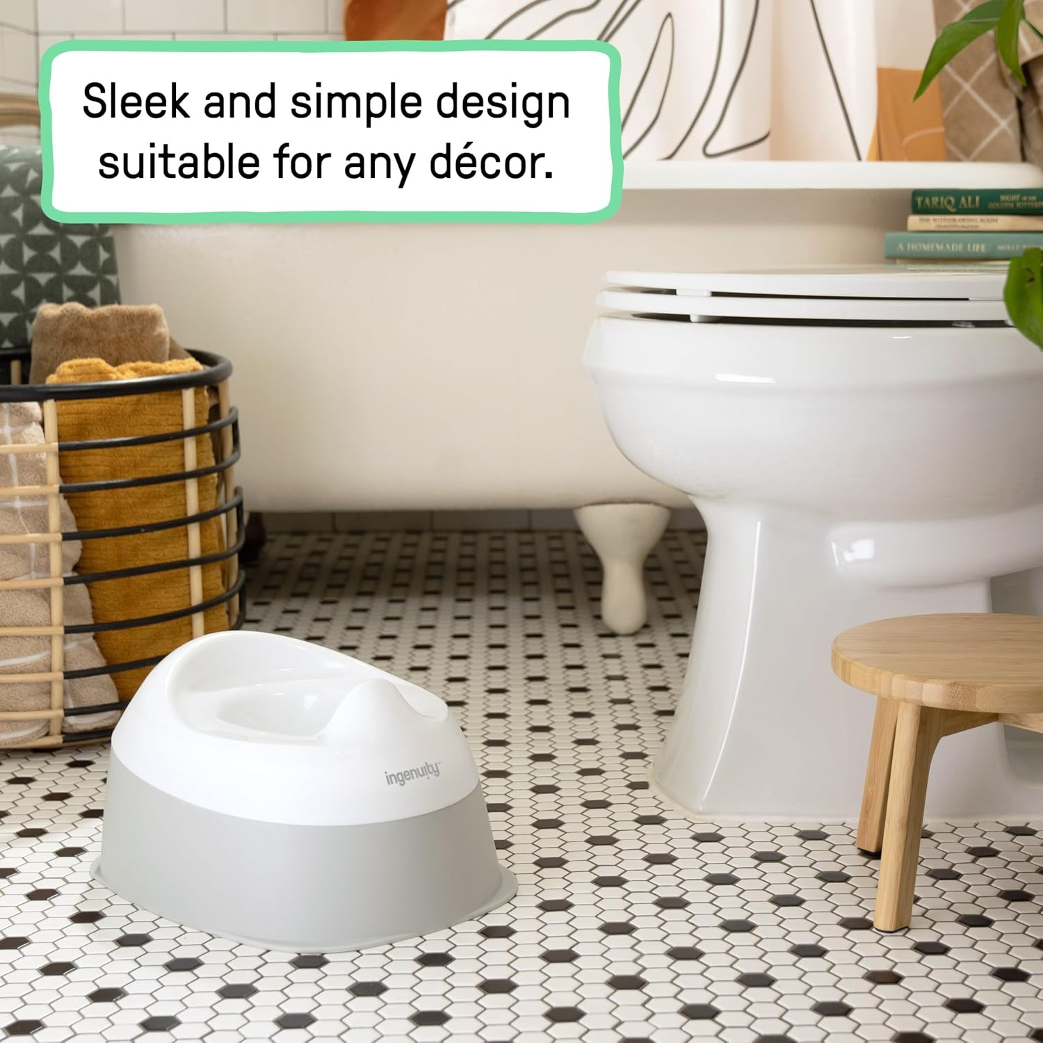 image:imageIngenuity Foldaway Travel Potty Training Seat with Storage Bag Folding amp Portable Toddler Potty Seat Easy OneHanded Open NonSlip GripReady Set Go Potty Pack of 4