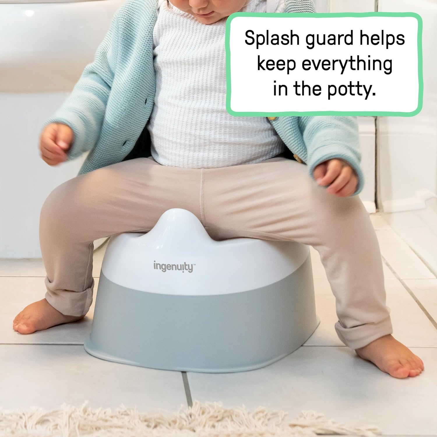 image:imageIngenuity Foldaway Travel Potty Training Seat with Storage Bag Folding amp Portable Toddler Potty Seat Easy OneHanded Open NonSlip GripReady Set Go Potty