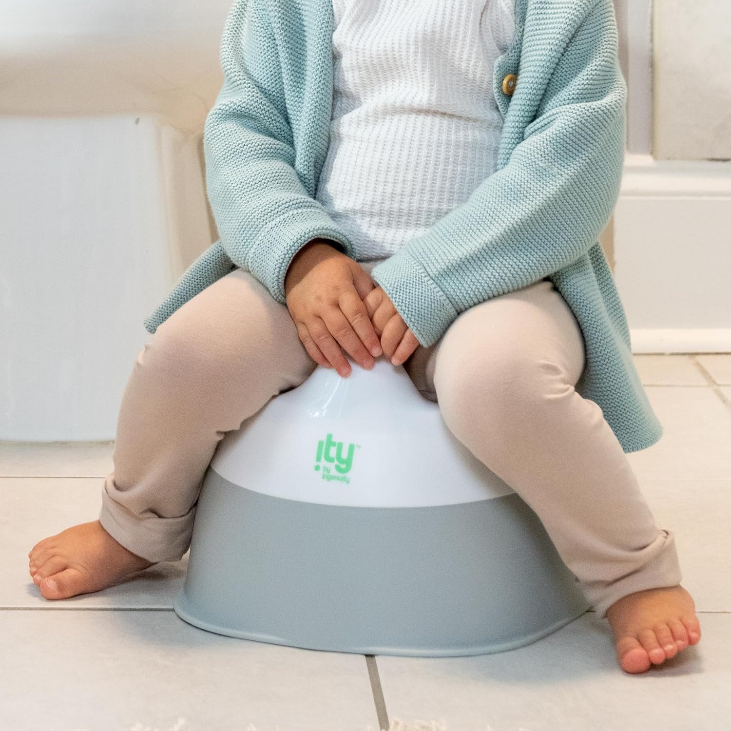 image:imageIngenuity Foldaway Travel Potty Training Seat with Storage Bag Folding amp Portable Toddler Potty Seat Easy OneHanded Open NonSlip GripReady Set Go Potty Pack of 4