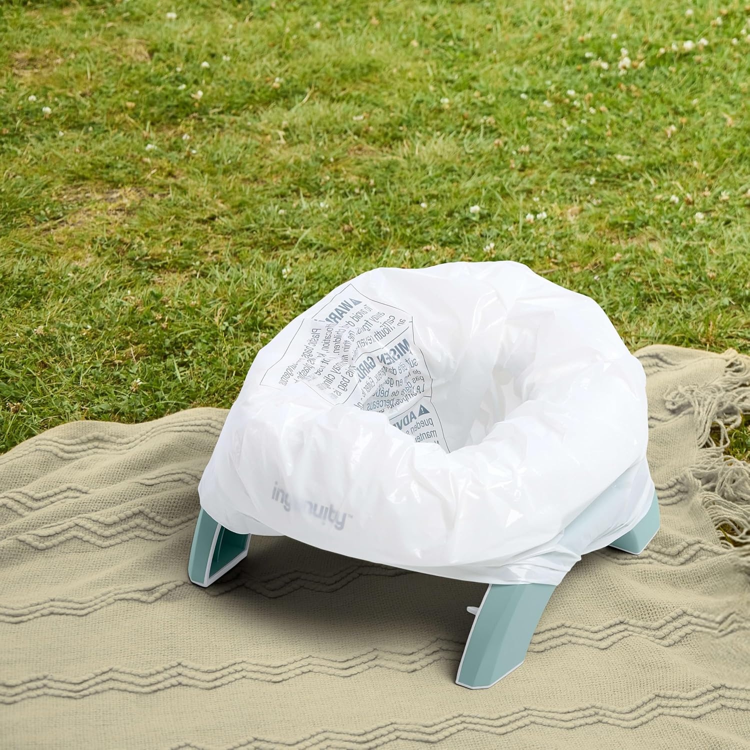 image:imageIngenuity Replacement Potty Liners 30 Count Disposable Travel amp Home Use LeakProof TieTop Bags for My Travel Potty and MoreTravel Potty