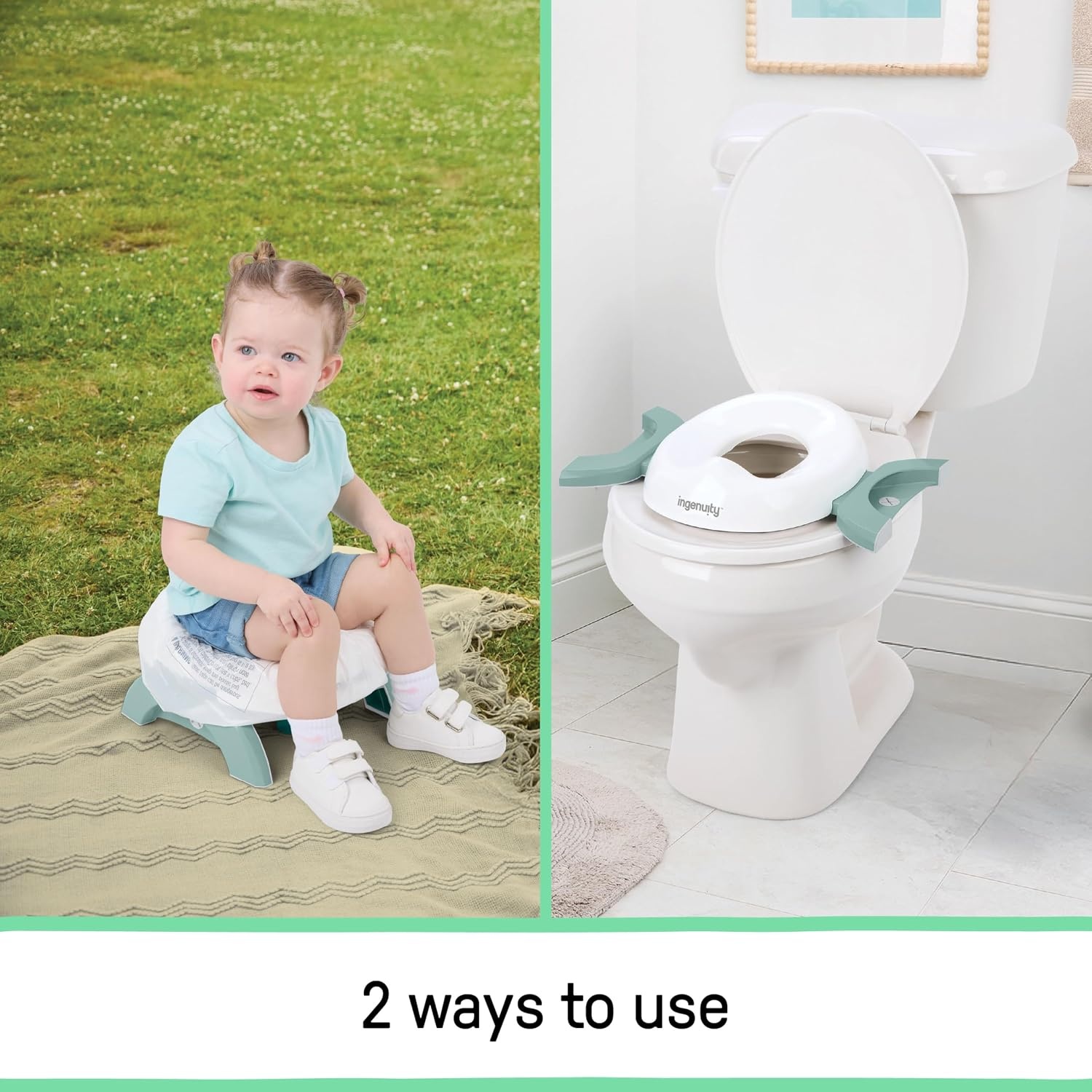 image:imageIngenuity Replacement Potty Liners 30 Count Disposable Travel amp Home Use LeakProof TieTop Bags for My Travel Potty and MoreTravel Potty