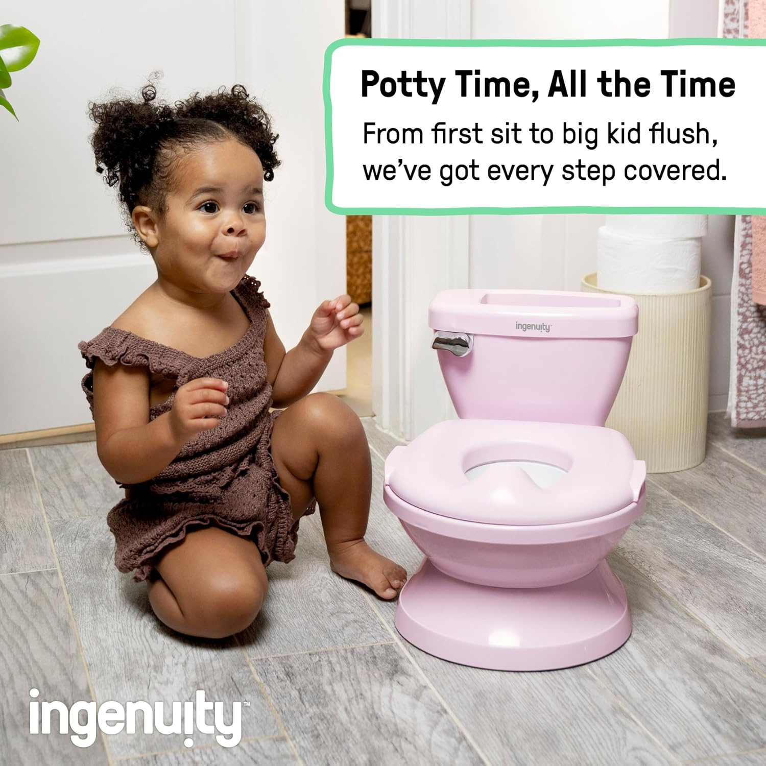 image:imageIngenuity Replacement Potty Liners 30 Count Disposable Travel amp Home Use LeakProof TieTop Bags for My Travel Potty and MoreTravel Potty