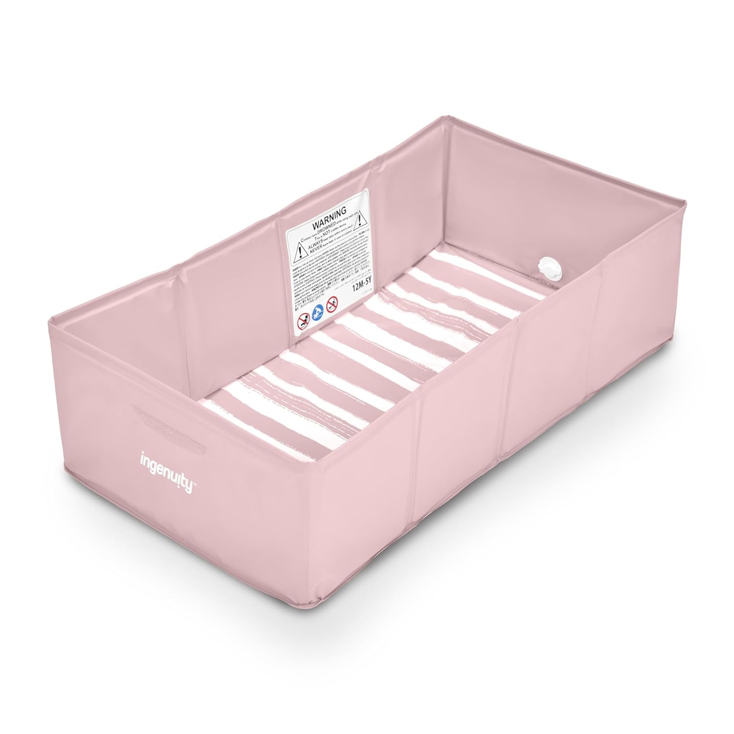 image:imageIngenuity Tuckaway Toddler Folding Tub Converts Shower to Tub Folds to Store Easy to Clean No Assembly Required Portable Baby Bathtub for Travel 12M5Y GrayPink