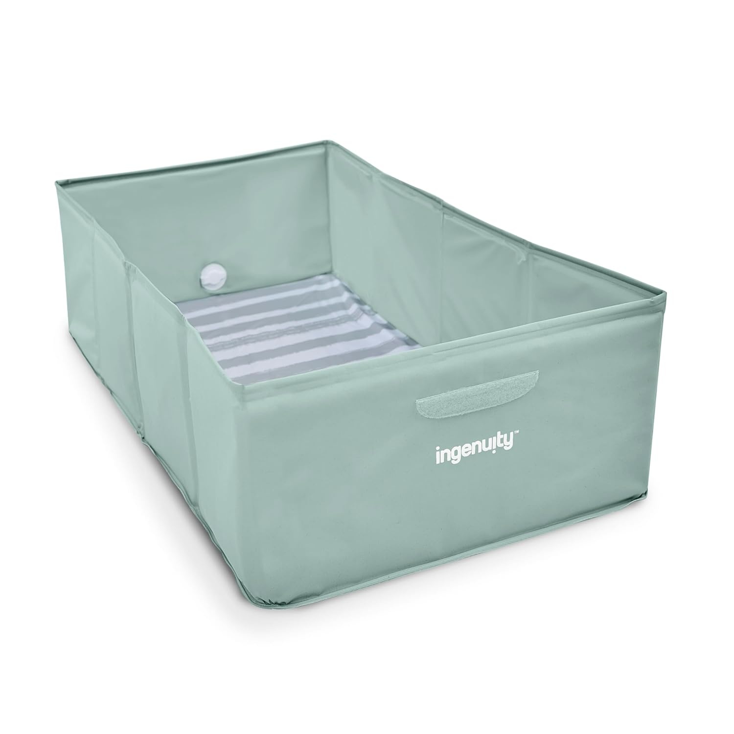 image:imageIngenuity Tuckaway Toddler Folding Tub Converts Shower to Tub Folds to Store Easy to Clean No Assembly Required Portable Baby Bathtub for Travel 12M5Y GrayGreen