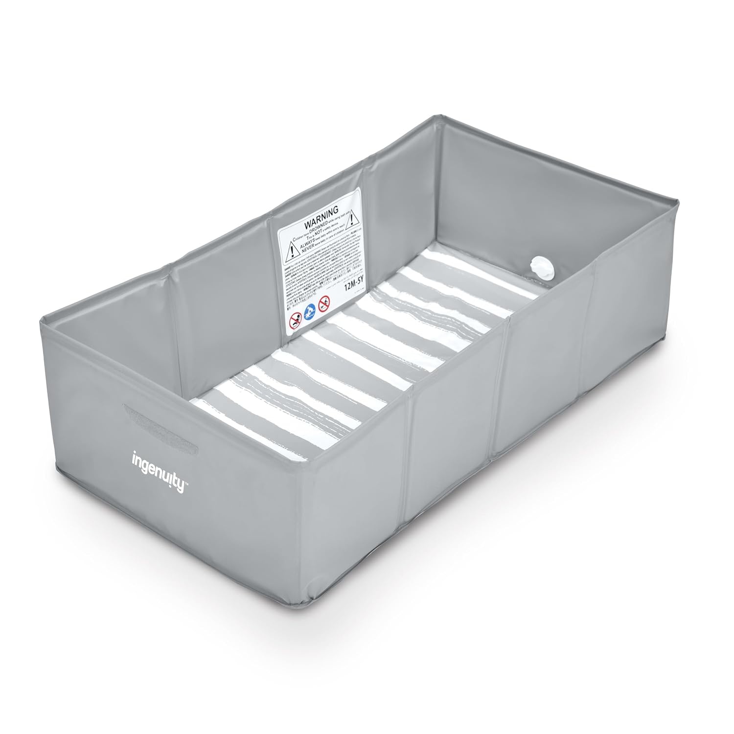 image:imageIngenuity Tuckaway Toddler Folding Tub Converts Shower to Tub Folds to Store Easy to Clean No Assembly Required Portable Baby Bathtub for Travel 12M5Y GrayGray
