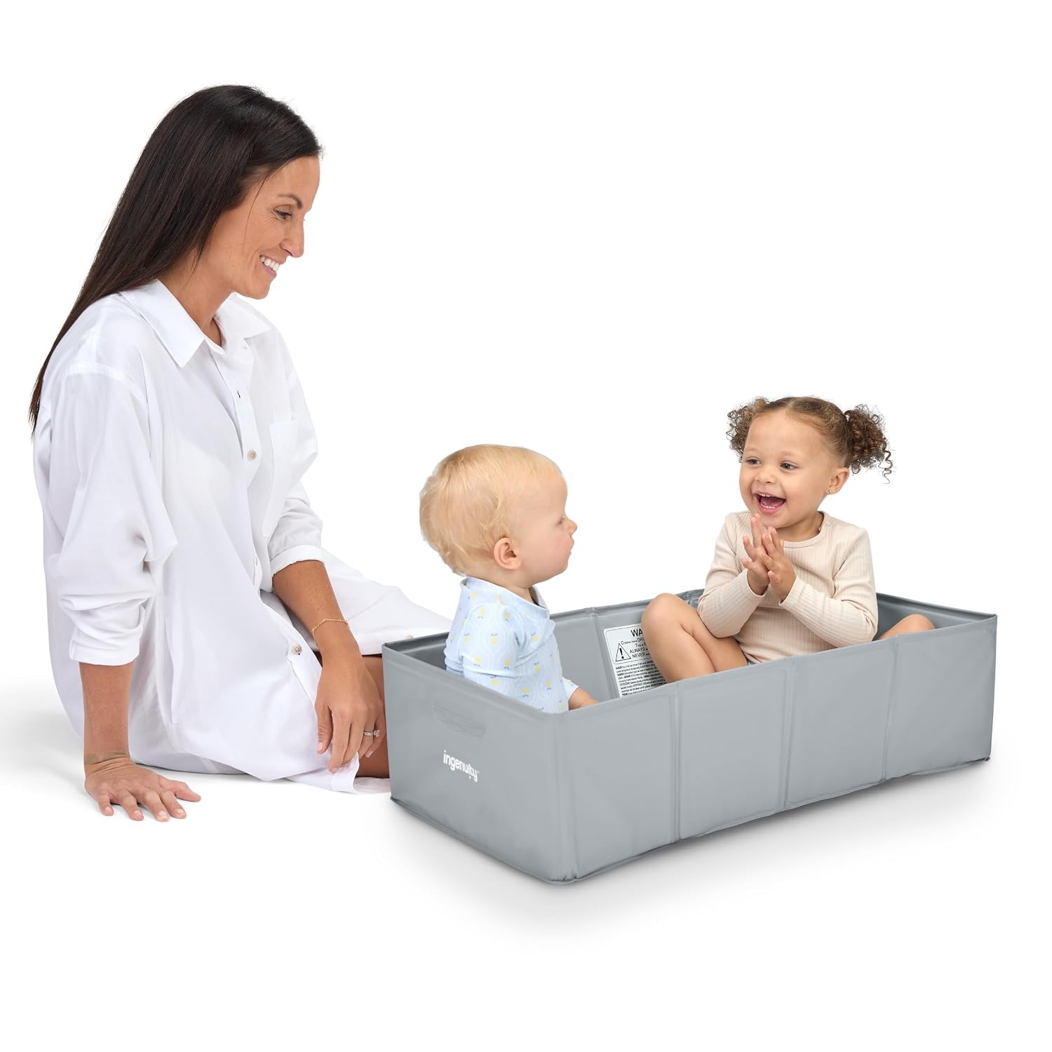 image:imageIngenuity Tuckaway Toddler Folding Tub Converts Shower to Tub Folds to Store Easy to Clean No Assembly Required Portable Baby Bathtub for Travel 12M5Y GrayGray