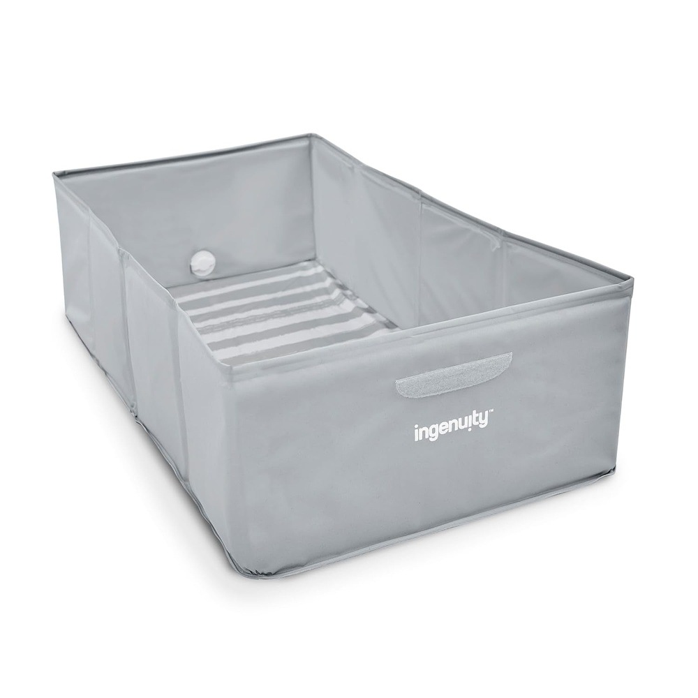 image:imageIngenuity Tuckaway Toddler Folding Tub Converts Shower to Tub Folds to Store Easy to Clean No Assembly Required Portable Baby Bathtub for Travel 12M5Y GrayGray