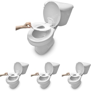 Ingenuity Foldaway Travel Potty Training Seat with Storage Bag, Folding & Portable Toddler Potty Seat, Easy One-Handed Open, Non-Slip Grip(Flip & Sit Potty Seat (Pack of 4))