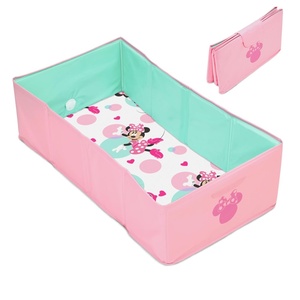 Ingenuity Tuckaway Toddler Folding Tub, Converts Shower to Tub, Folds to Store, Easy to Clean, No Assembly Required, Portable Baby Bathtub for Travel, 12M-5Y, Gray(Pink/ Green)